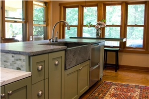 Grey Alberene Soapstone Kitchen Countertops