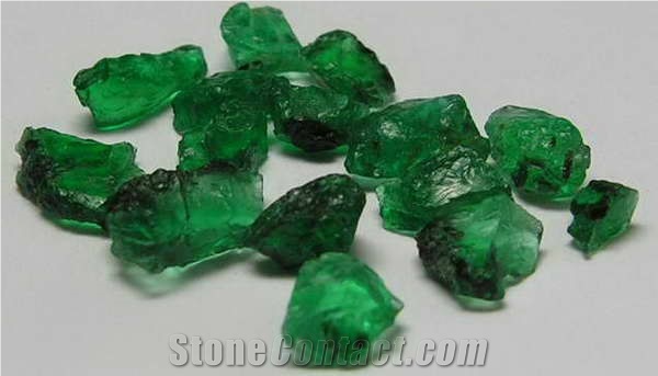Rough Emeralds, Dark Green Emerald Gemstone & Precious