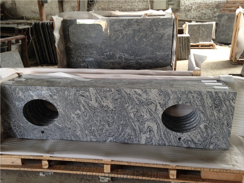 China Juparana Grey Granite Countertop for Kitchen