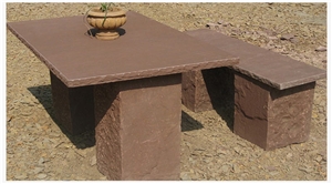 Modak Sandstone Exterior Table Set
