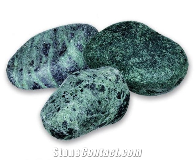 Verde Alpi Marble Dark Green Tumbled Pebbles