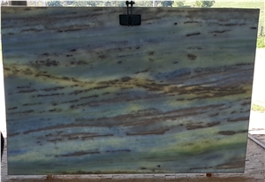 Ocean View Marble - Translucent, Ocean Blue Marble Brazil Tiles & Slabs