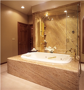 Bathtub Surround, Yellow Granite India Bathtub
