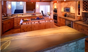 Sandalwood Stone Rustic Kitchen Counter Top