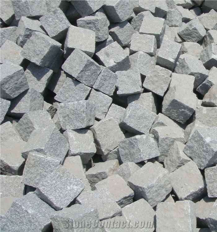Grey Granite Cube Stone,  cobble stone, pavers 