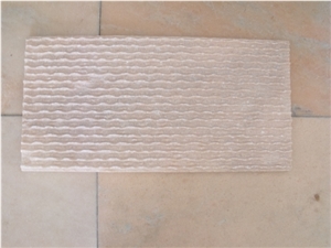 Feature Wall Beige Marble 3d Wall Tile, Marble Machine-Cut Face,Mulicolor Curve/Ripple Tile