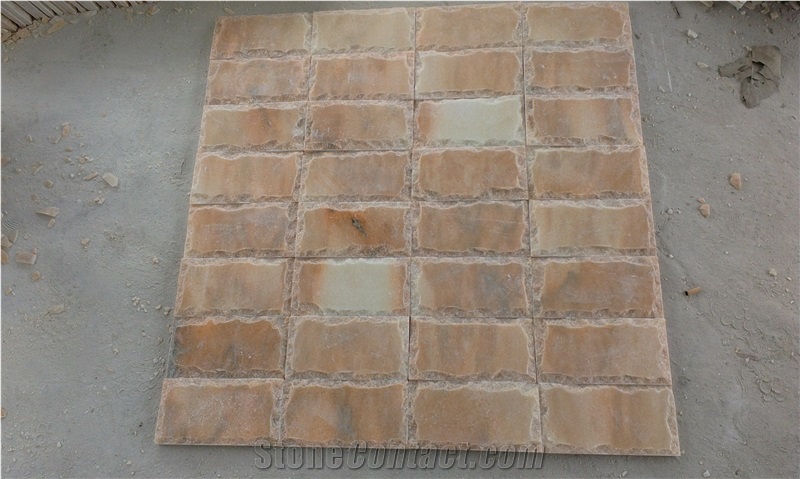 Feature Wall Red/Pink Culture Stone, Marble Ledge Rock/Split Suface ,Mulicolor Brick Tile