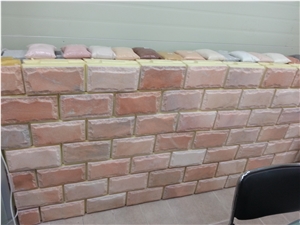 Feature Wall Red/Pink Culture Stone, Marble Ledge Rock/Split Suface ,Mulicolor Brick Tile
