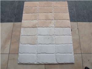 Feature Wall White/Pink Culture Stone, Marble Ledge Rock/Split Suface ,Mulicolor Brick Tile