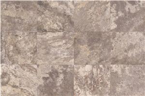 Camila Travertine Tiles & Slabs, Grey Travertine Peru Wall Tiles, Floor Tiles