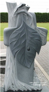 European Popular Style Granite Tombstone Sculptured Statue, Western & European，Hand Carving for Outdoor & Garden
