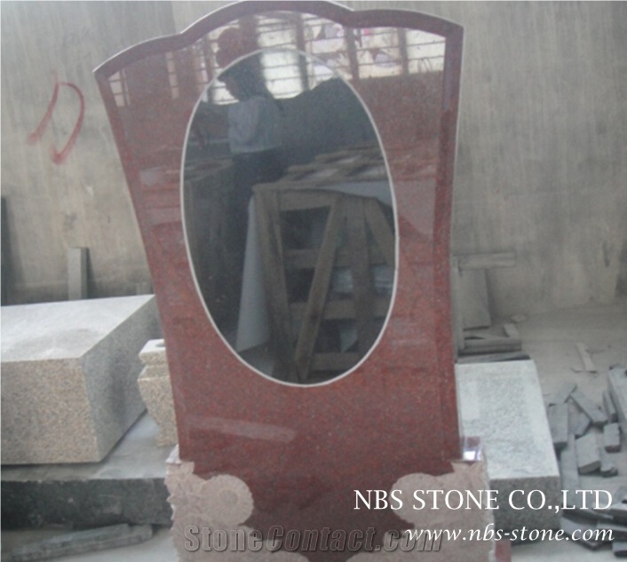 Indian Red Granite Tombstones and Monuments,Upright Monuments