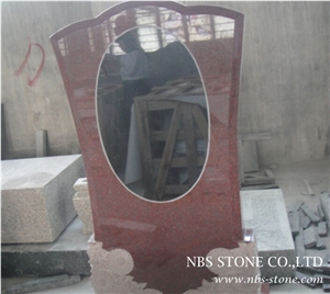 Indian Red Granite Tombstones and Monuments,Upright Monuments