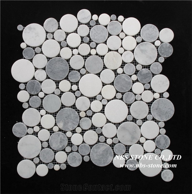 The Most Popular White Mix Grey Stone Mosaic Pattern