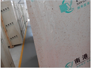 Beige Artificial Marble/ Manmade Stone Tiles, Slabs/China Stone/Manufacturer & Exporter