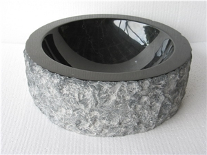 China Marquina Marble Sinks,China Black with Vein Marble,China Nero Marquina Basin,China Black Marble