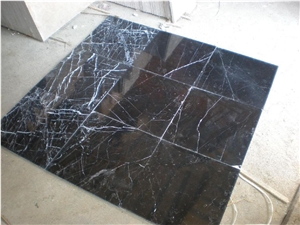 China Marquina Marble Slabs & Tiles,China Black with Vein Marble,China Nero Marquina,China Black Marble for Wall Tile,Floor Tile