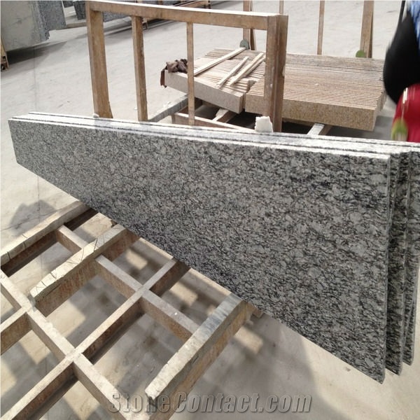 China Spray White Granite Kitchen Countertop,Sea Wave Granite Island Top,China White Granite Work Top