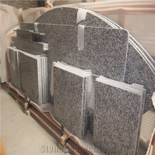 China Spray White Granite Kitchen Countertop,Sea Wave Granite Island Top,China White Granite Work Top