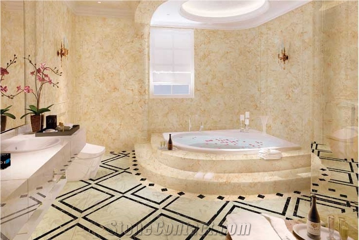 Egypt Beige Marble Bathroom Design,Beige Marble Bath Tub,Bathroom Decorating