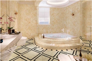 Egypt Beige Marble Bathroom Design,Beige Marble Bath Tub,Bathroom Decorating