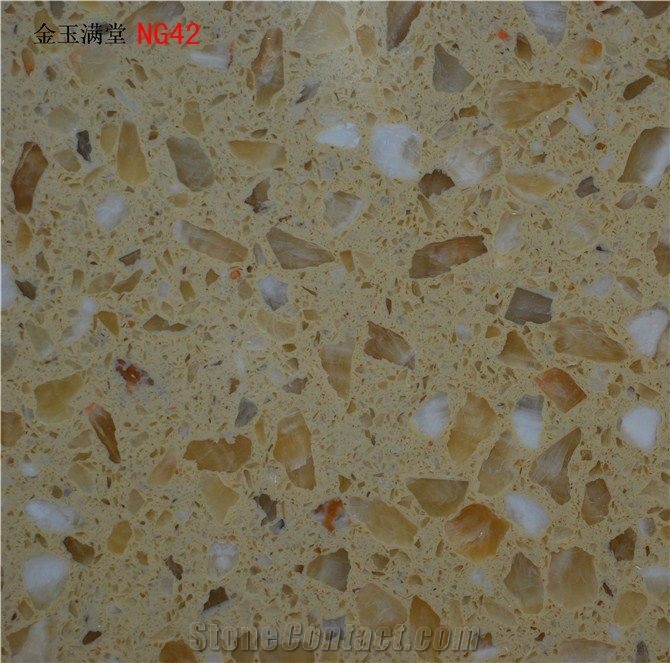 Yellow Quartz Stone Slabs & Tiles,China Yellow Quartz Stone,Manmade Stone