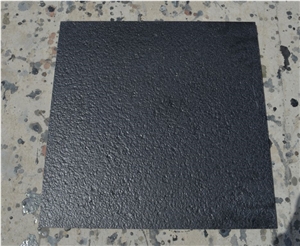Flamed Ash Absolute Black Granite Slabs/China Black Granite/Black Granite/Black Slabs/Granite Slabs