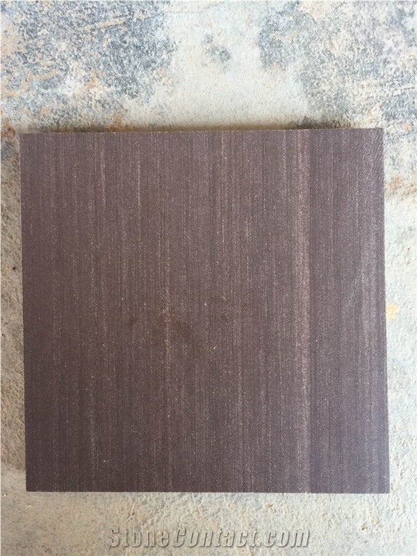 Hoend Wenge Violet Wood Vein Sandstone Tiles/China Lilac Sandstone/Brown Sandstone/Sandstone Slabs/Sandstone Tiles/Brown Sandstone Slabs
