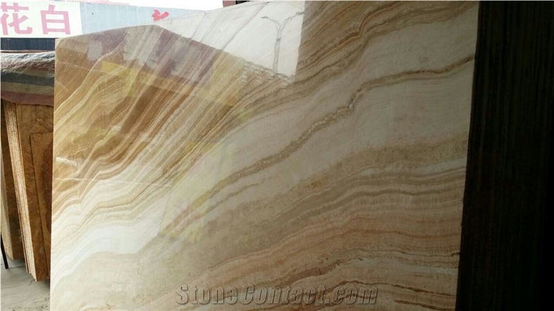 Royal Yellow Wood Vein Marble Slabs Polished Tiles/Iran Yellow Marble Slabs Machine Cutting Panel for French Pattern