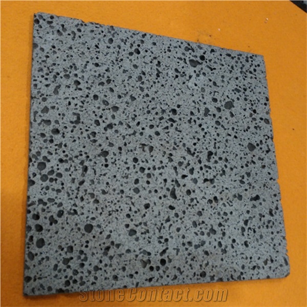 2015 Hot Sales Basalt Slabs, China Grey Basalt with Holes