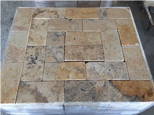 Rustic Forest Travertine, Paver - 6x12" (150x305x30 Mm) Wet Photo