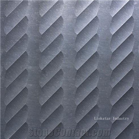 3d Decorative Feature Stone China Grey Marble Wall Feature Tile
