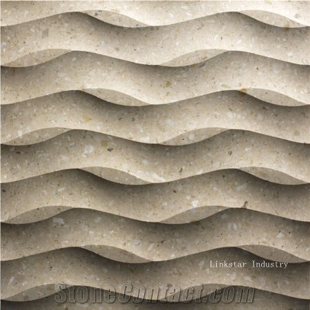 3d Decorative Stone China Multicolor Marble Indoor Wall Paneling