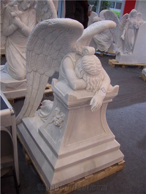 Hunan White Marble,Angel Monument & Tombstone