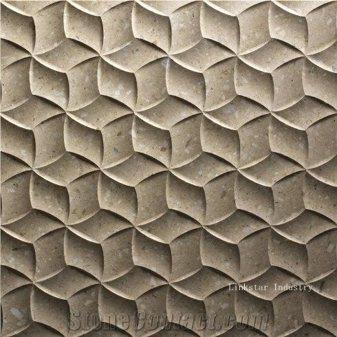 Decorative stone 3d feature luxury wall design