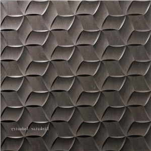 Natural Stone Black Marble 3d Decor Internal Wall Panels