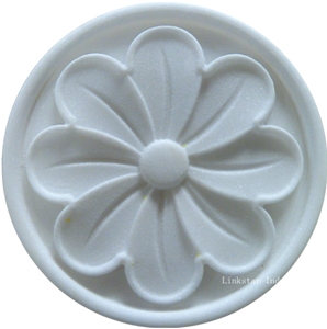 Natural White Stone 3d Marble Flower Wallart Relief Panel