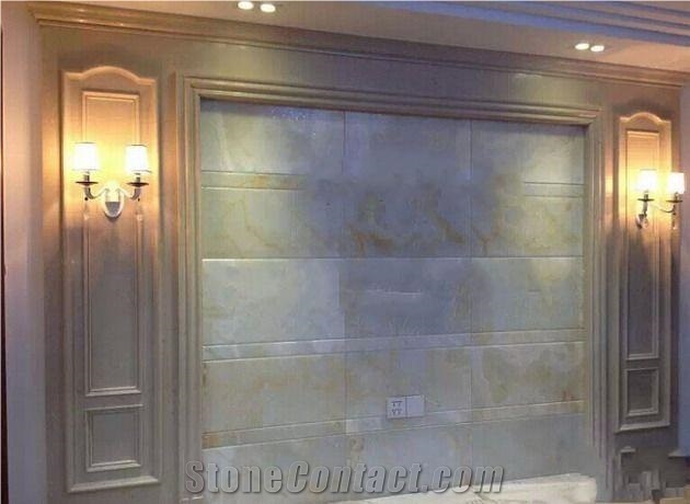 Beige Marble Tv Wall Design, Beige Marble Home Decor