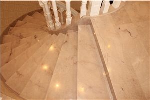 Aro Beige Marble Staircase,Polished Beige Marble Stairs & Steps