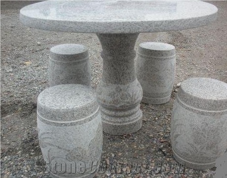 Stone Table And Chair Garden Bench Sets, Stone Garden Table And Benches