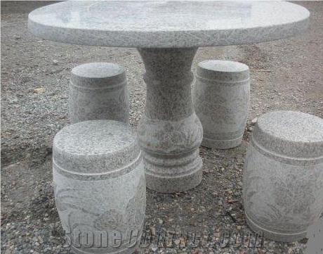 Stone Table and Chair,Garden Bench Sets,Outdoor Chairs,Polished Granite Table Sets,Table and Benches