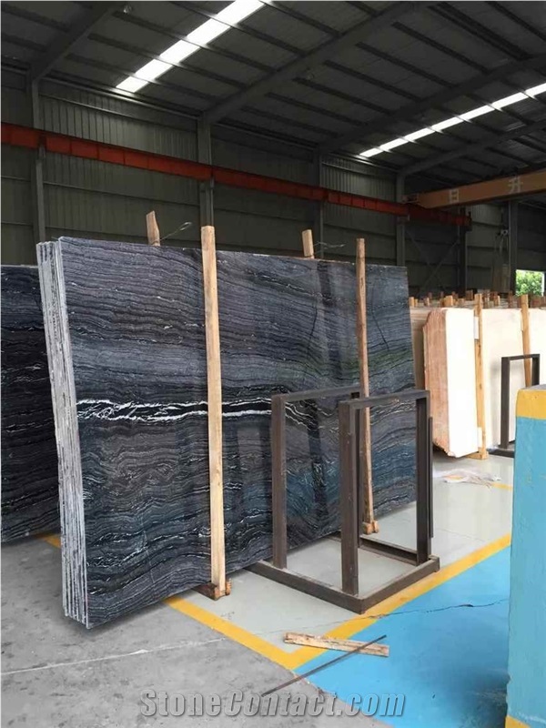 Tree Black,China Origin Black with Wooden Vein Marble,Polished Marble Slabs and Tiles,Polished Black Marble