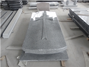 Chinese G603 Grey Granite French Western Style Monument, G603 Granite Monument & Tombstone