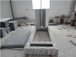 Chinese G603 Grey Granite French Western Style Monument, G603 Granite Monument & Tombstone