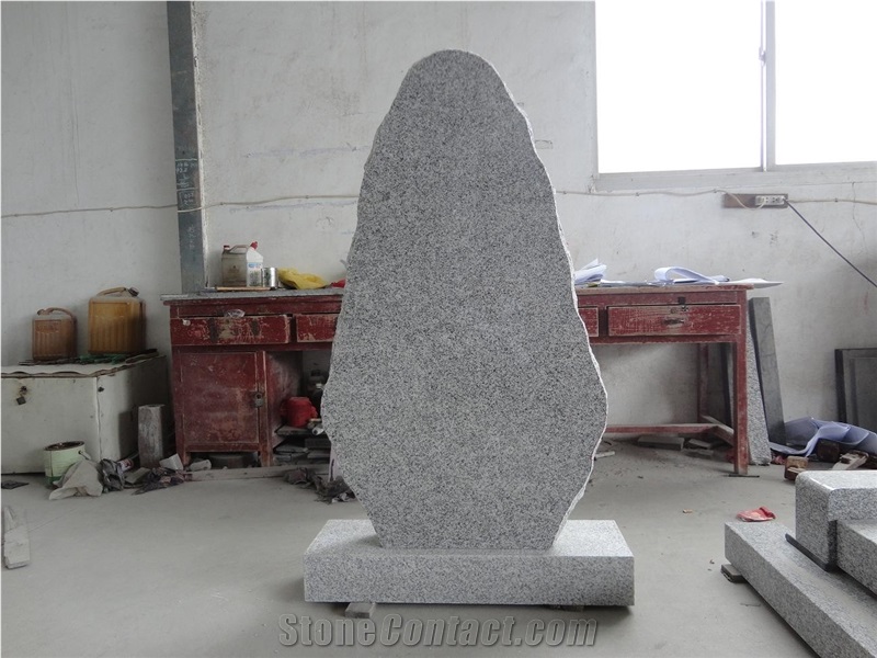 G603 Grey Granite Angels Heart Shaped Monuments and Headstones
