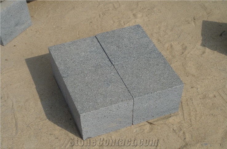 G654 Cheap Granite Paving Stone Cobble Stone Top Flamed