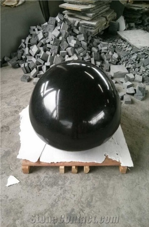 Nature Stone Ball Stone Sphere G684 Black Basalt Garden Stone Balls