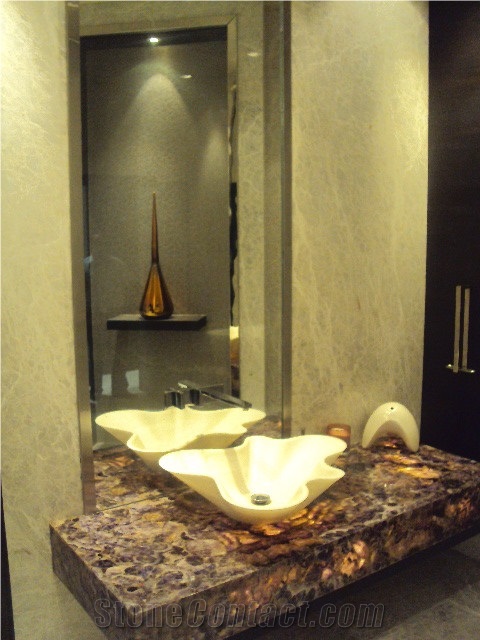 Skyros Golden Sky Marble Bathroom Design