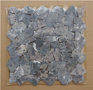 Mosaic Marble Irregular Marmor Bruch Emperador, Brown Marble Mosaic Spain