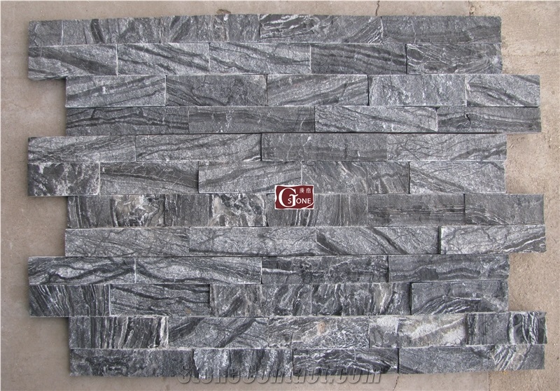 Old Wood-Vein Cultured Stone, Black Marble Cultured Stone